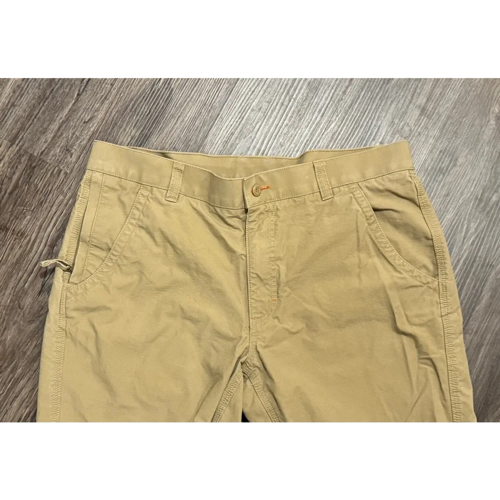 L.L.Bean Men’s Standard Fit Tan Chino 100% Cotton Pants Flat Front Size 38x29 - Picture 2 of 8